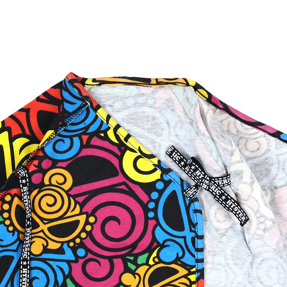 Psychedelic mini face総柄 短肌着