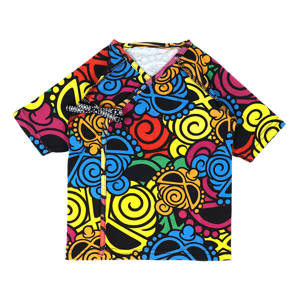 Psychedelic mini face総柄 短肌着