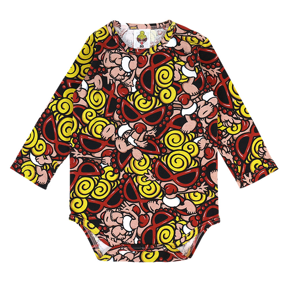 HYS MINI JAM PACK総柄 長袖ロンパース