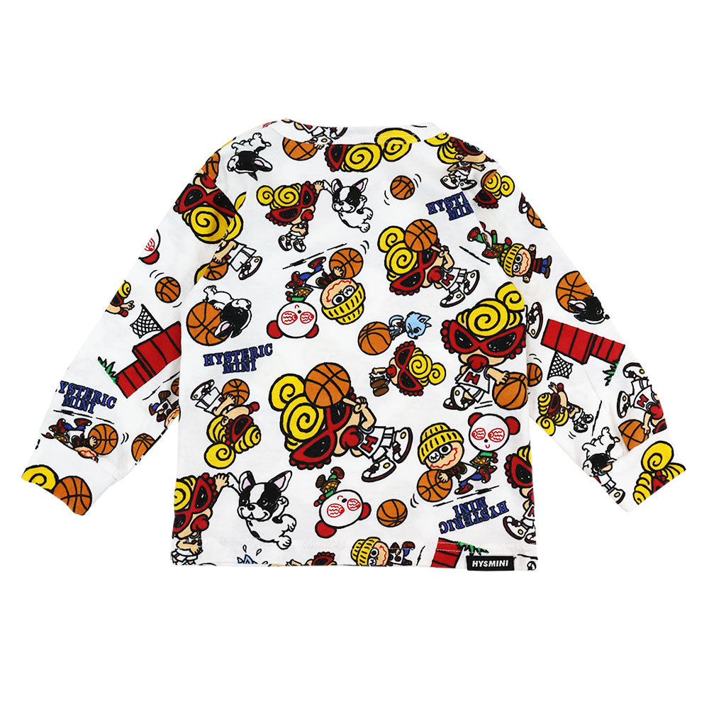 HYSTERIC MINI HOOPS総柄 長袖Tシャツ