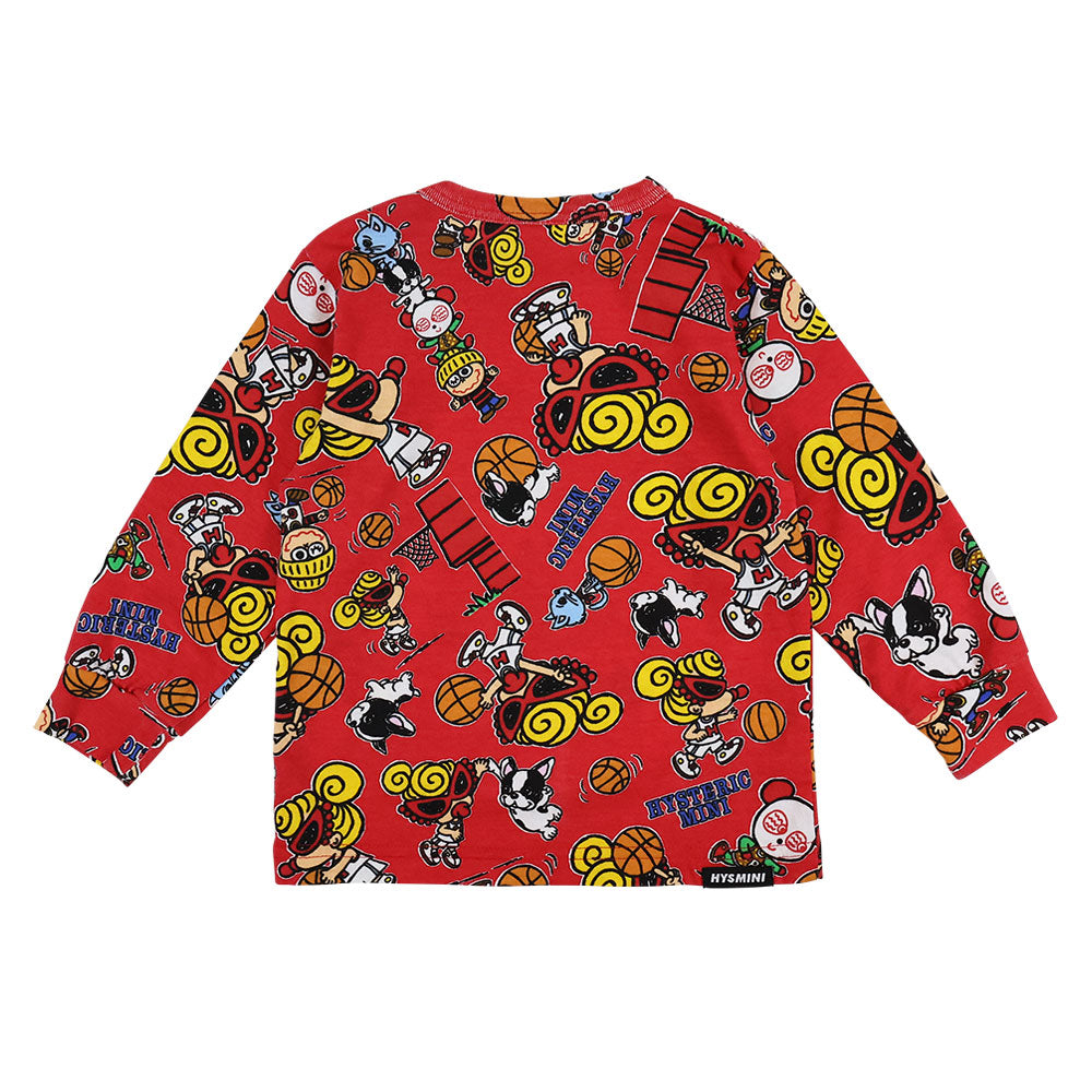 HYSTERIC MINI HOOPS総柄 長袖Tシャツ