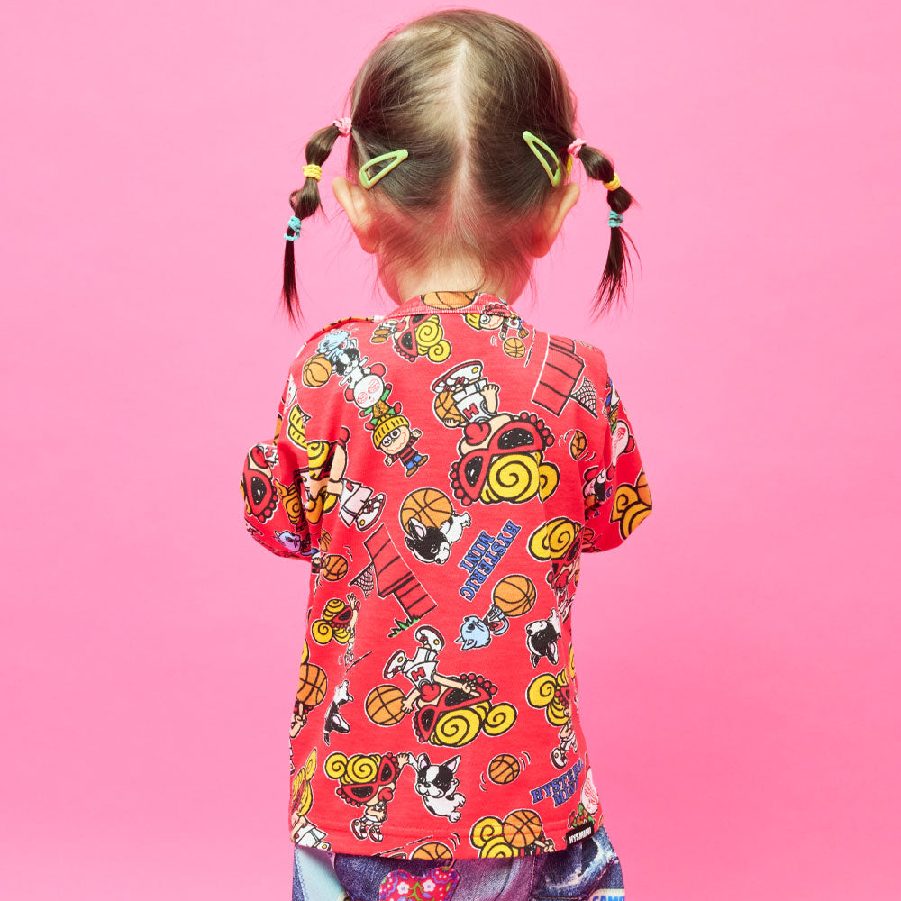 HYSTERIC MINI HOOPS総柄 長袖Tシャツ