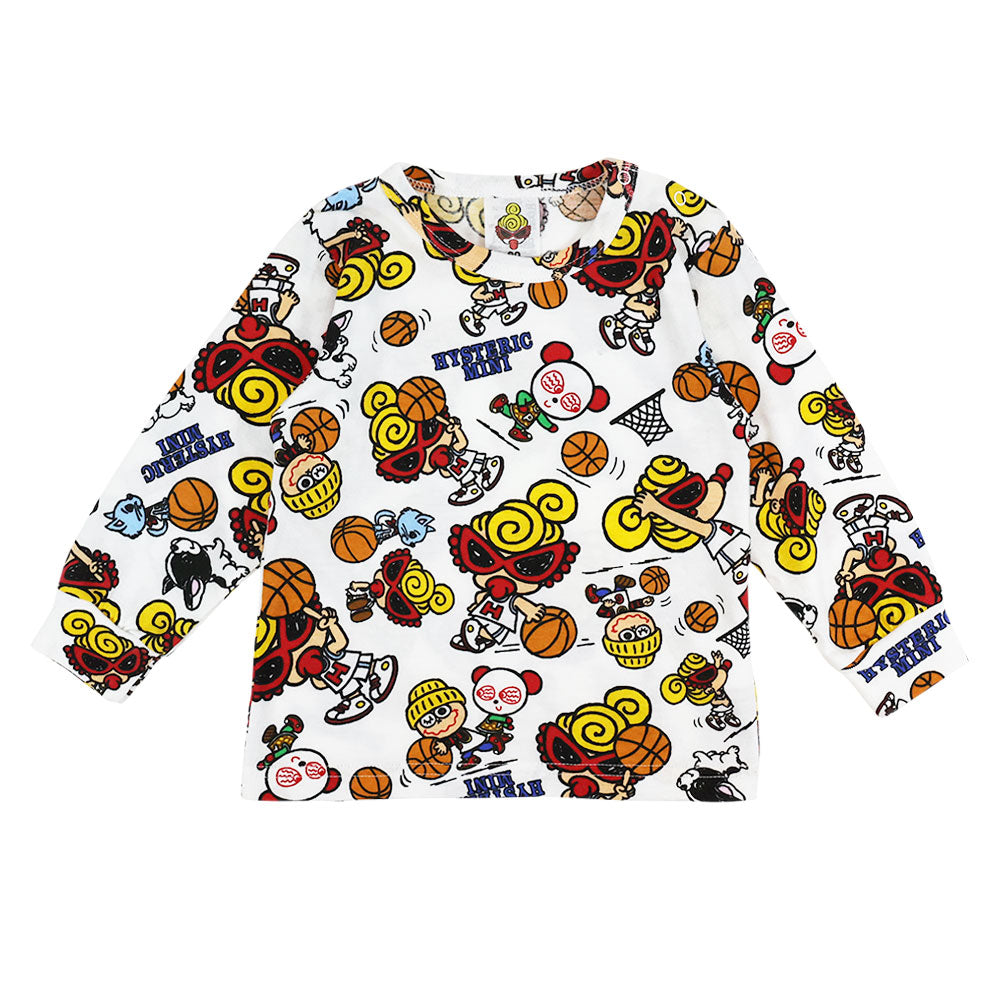 HYSTERIC MINI HOOPS総柄 長袖Tシャツ