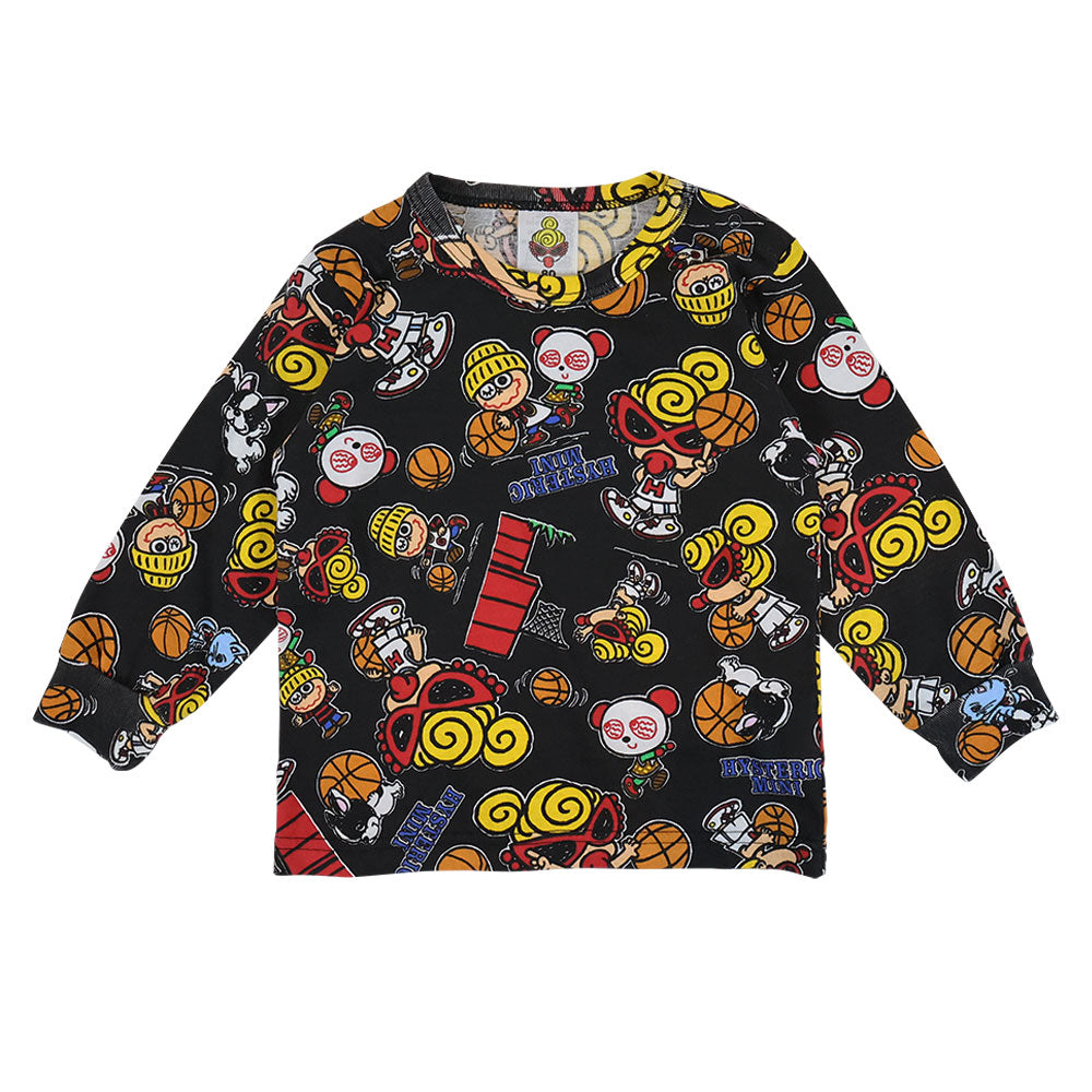 HYSTERIC MINI HOOPS総柄 長袖Tシャツ