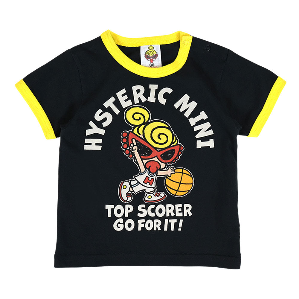 HYSTERIC MINI HOOPS リンガー半袖Tシャツ