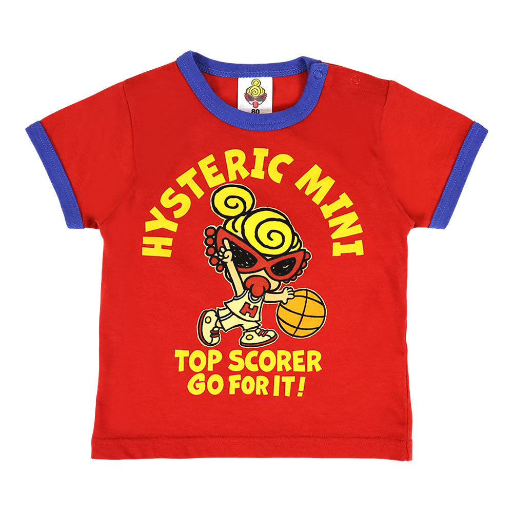 HYSTERIC MINI HOOPS リンガー半袖Tシャツ