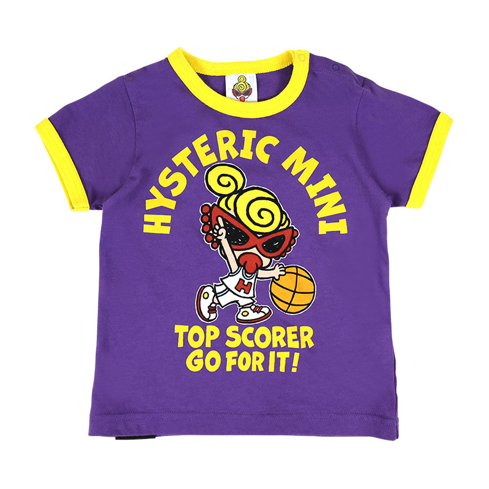 HYSTERIC MINI HOOPS リンガー半袖Tシャツ