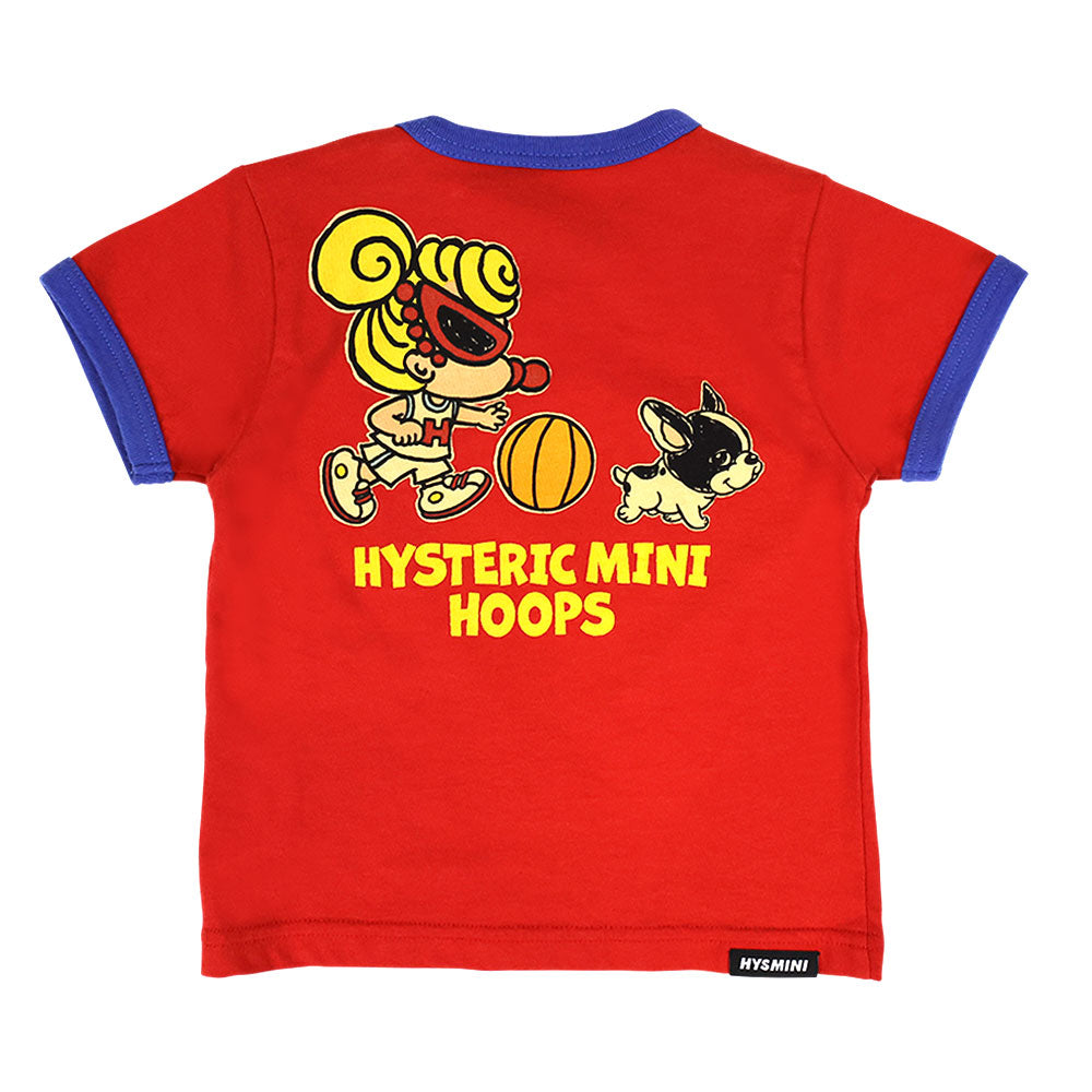HYSTERIC MINI HOOPS リンガー半袖Tシャツ