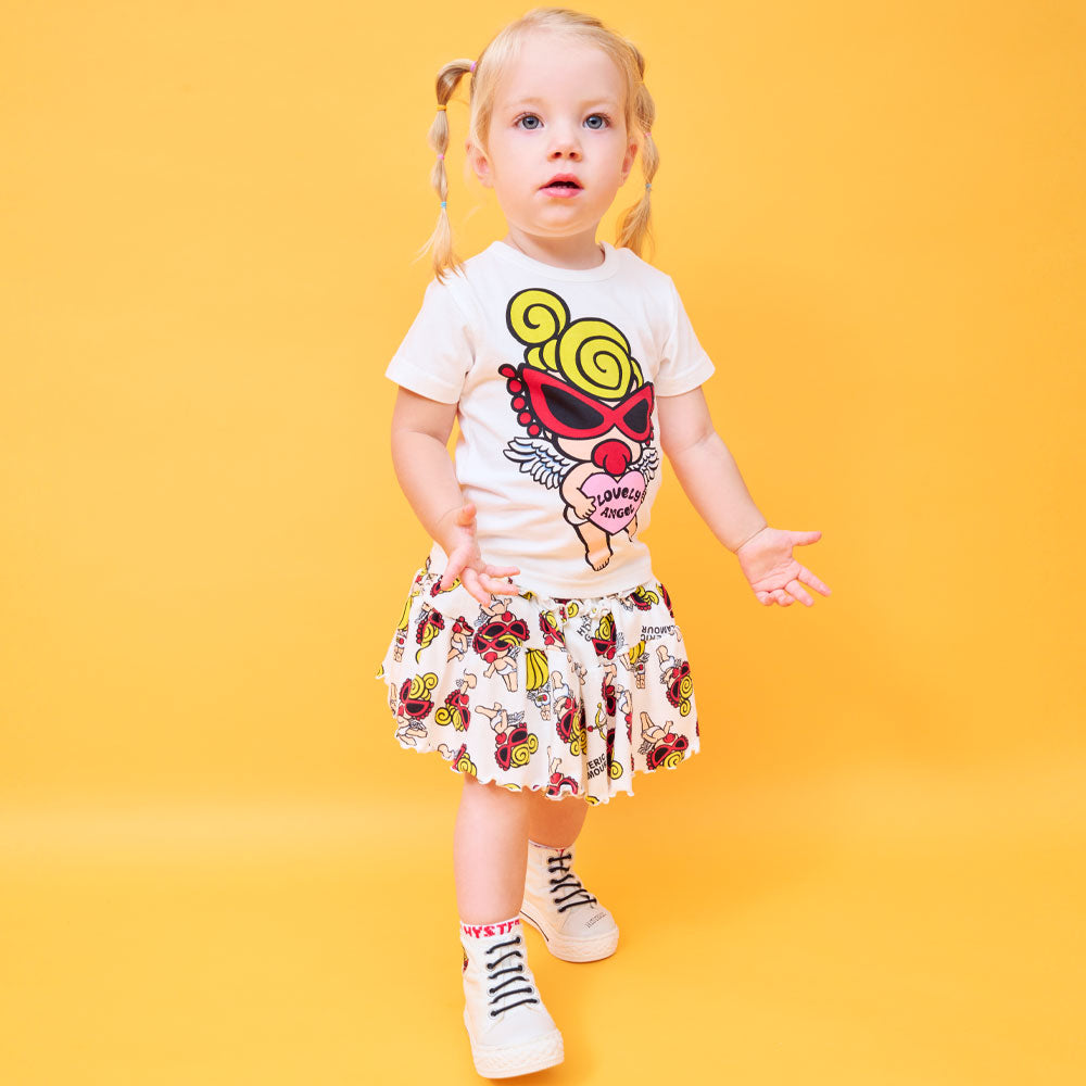 ANGEL MINI総柄 インナーパンツ付き フリルスカート