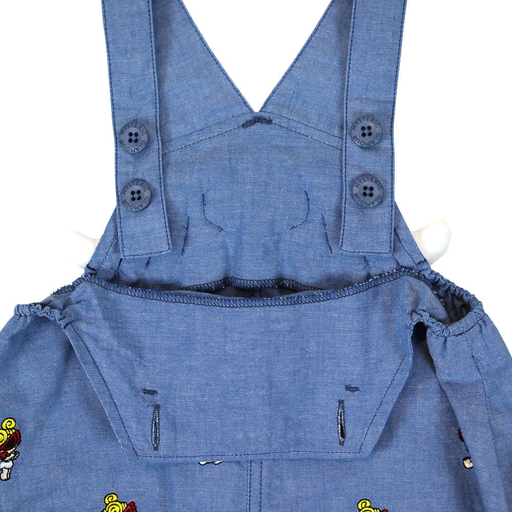 ANGEL MINI 刺繍 羽付き サロペット