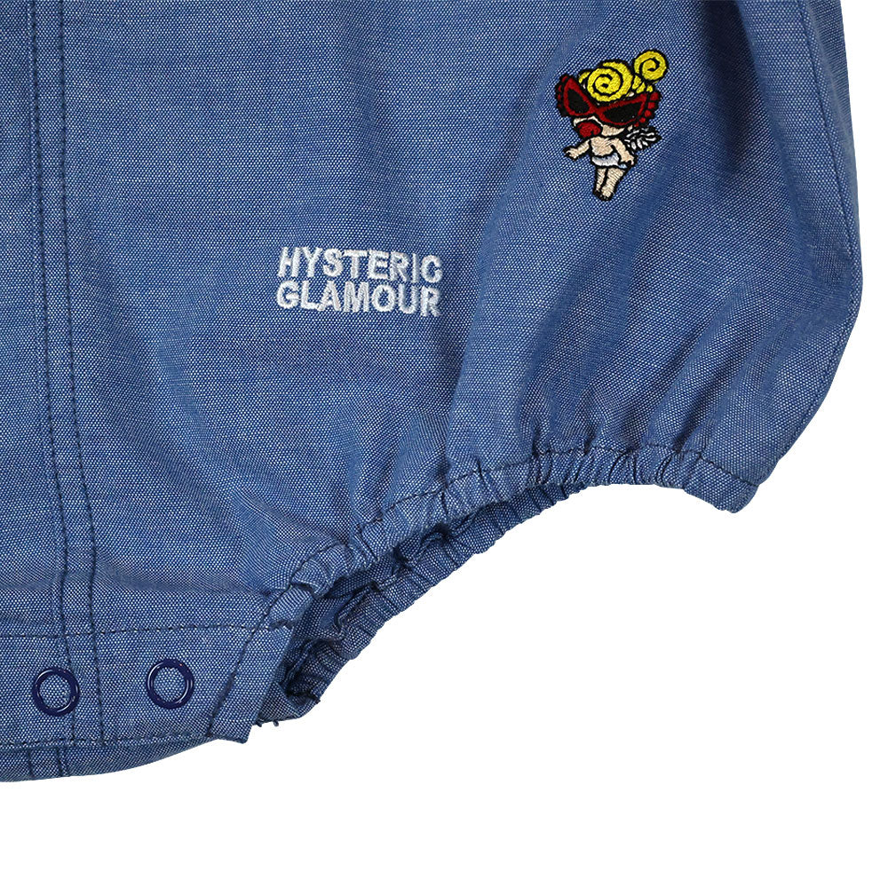 ANGEL MINI 刺繍 羽付き サロペット