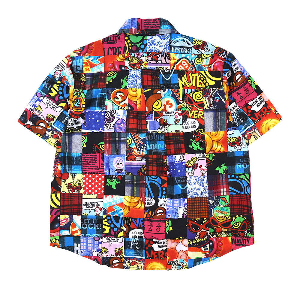 CRAZY QUILT総柄 Viscotex 半袖シャツ