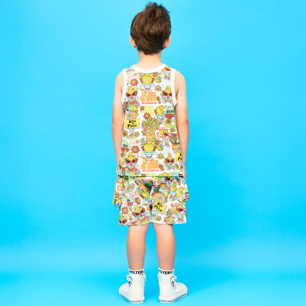 FLOWER CHILDREN総柄 ハーフパンツ