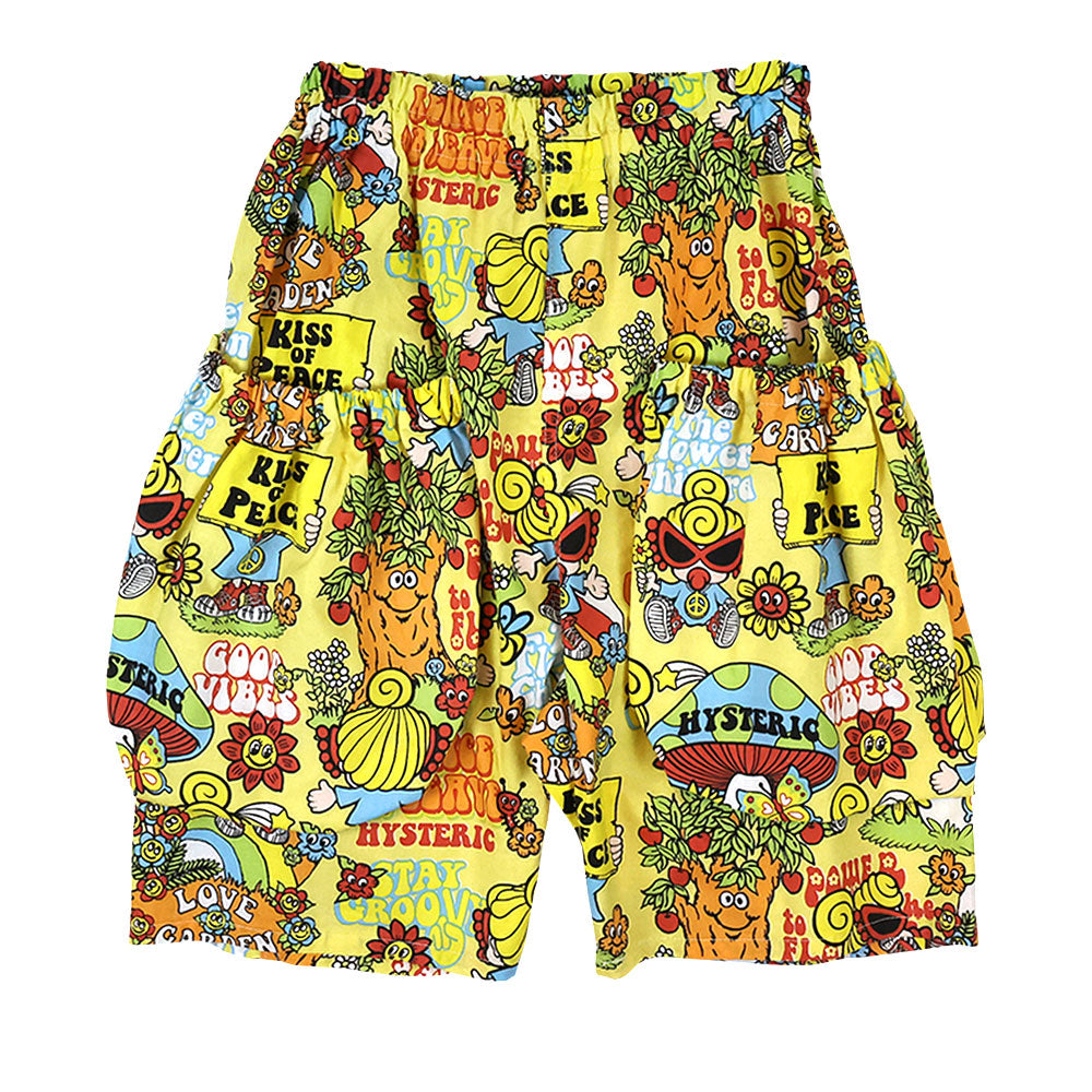 FLOWER CHILDREN総柄 ハーフパンツ