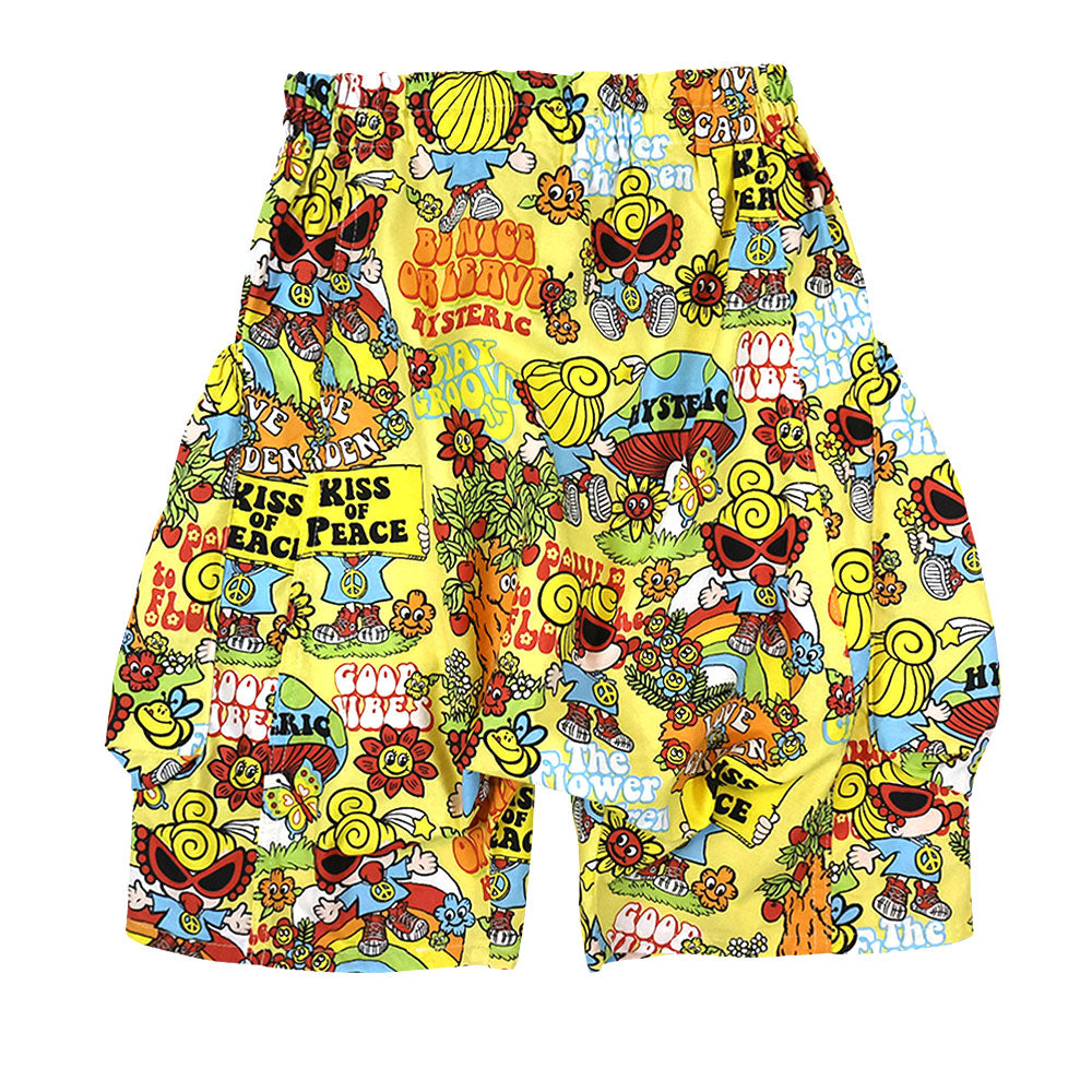 FLOWER CHILDREN総柄 ハーフパンツ