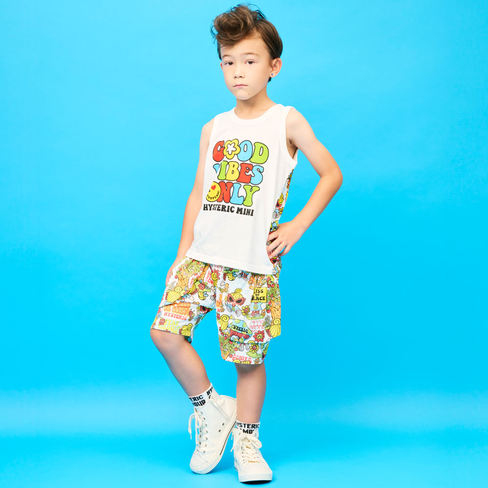 FLOWER CHILDREN総柄 ハーフパンツ