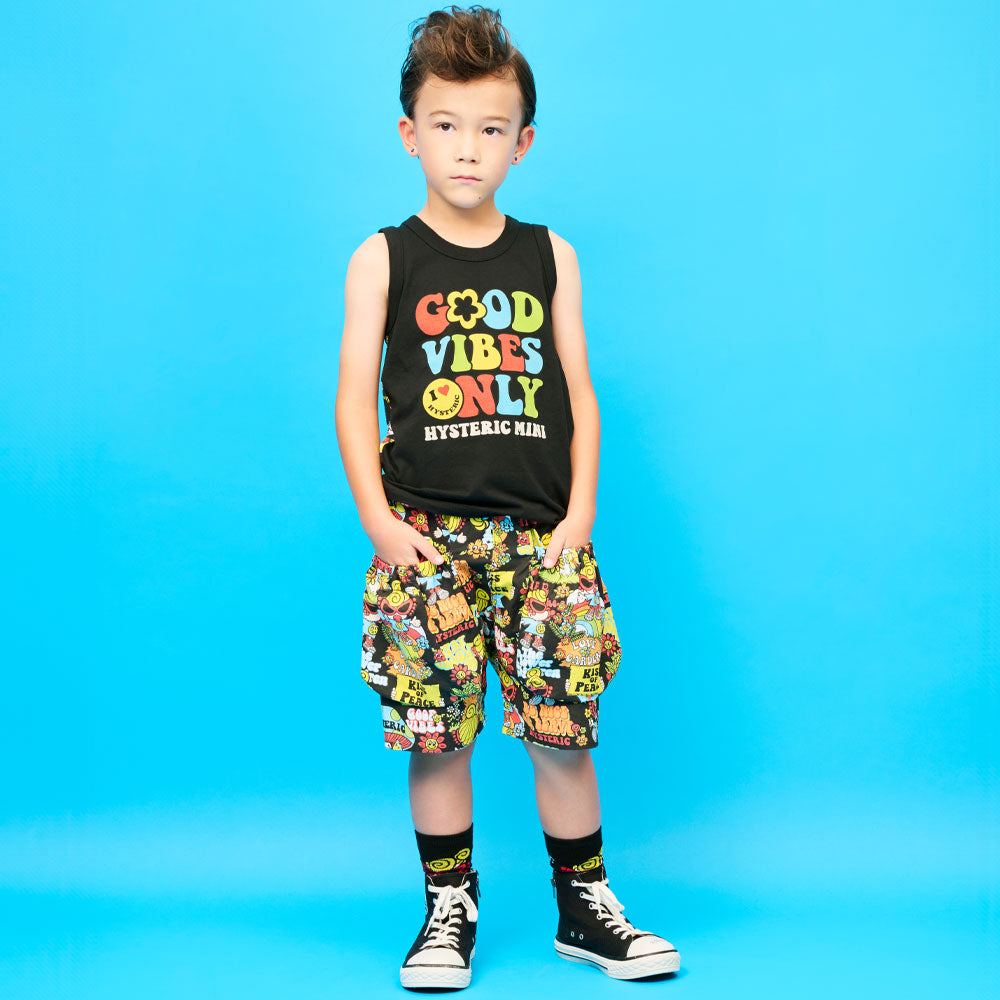 FLOWER CHILDREN総柄 ハーフパンツ