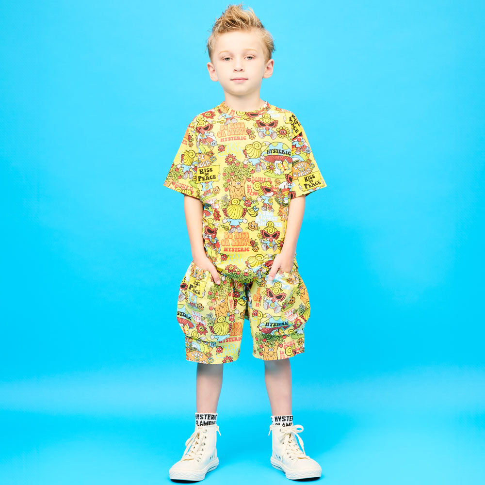 FLOWER CHILDREN総柄 ハーフパンツ