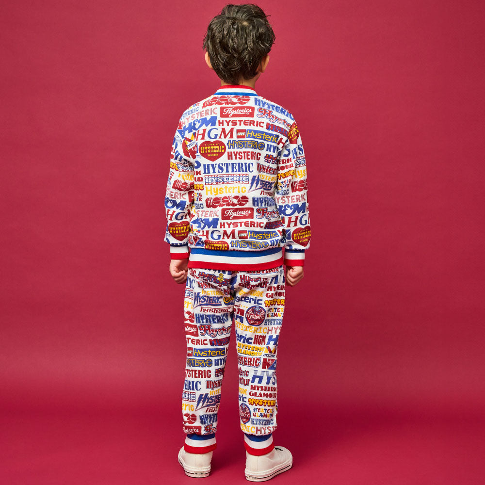 LOGO COLLAGE総柄 裏毛ブルゾン