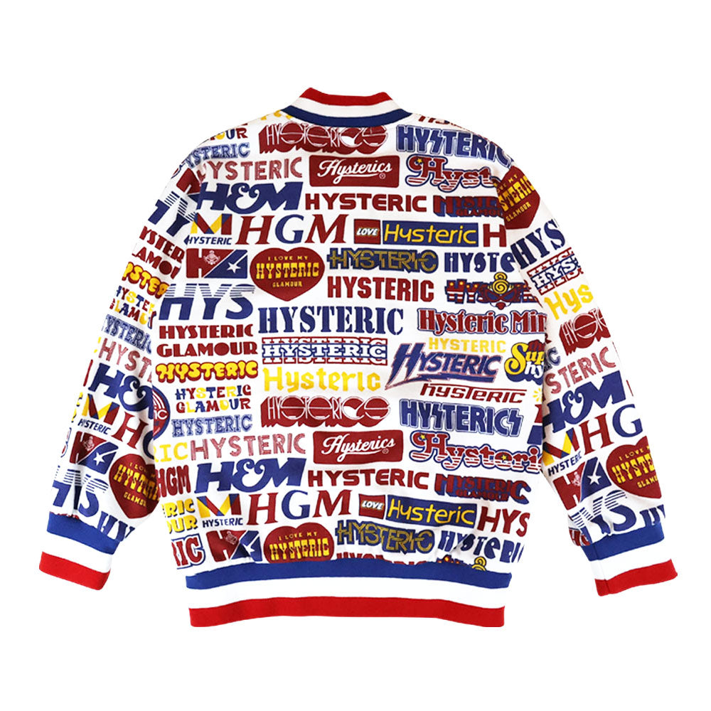 LOGO COLLAGE総柄 裏毛ブルゾン