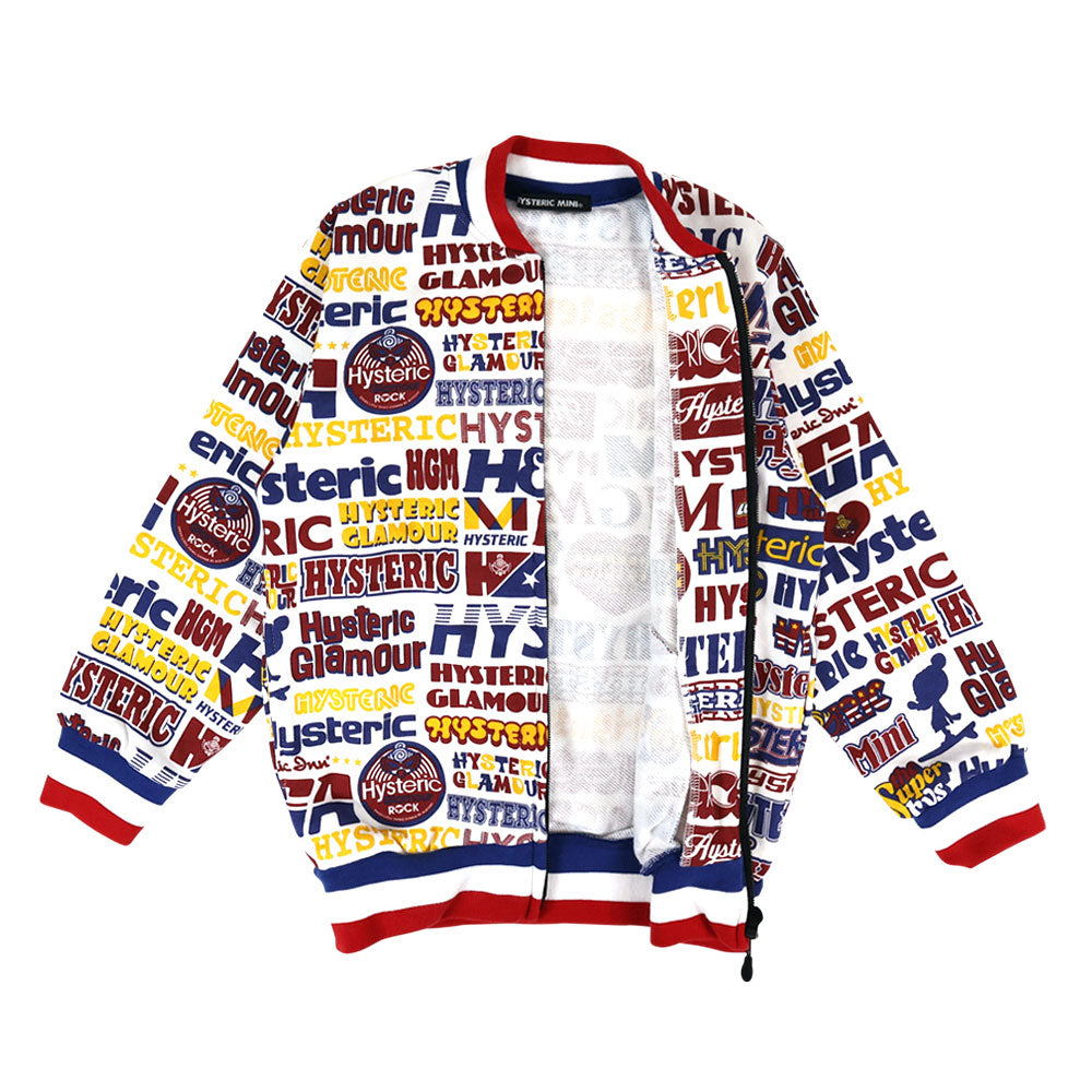 LOGO COLLAGE総柄 裏毛ブルゾン