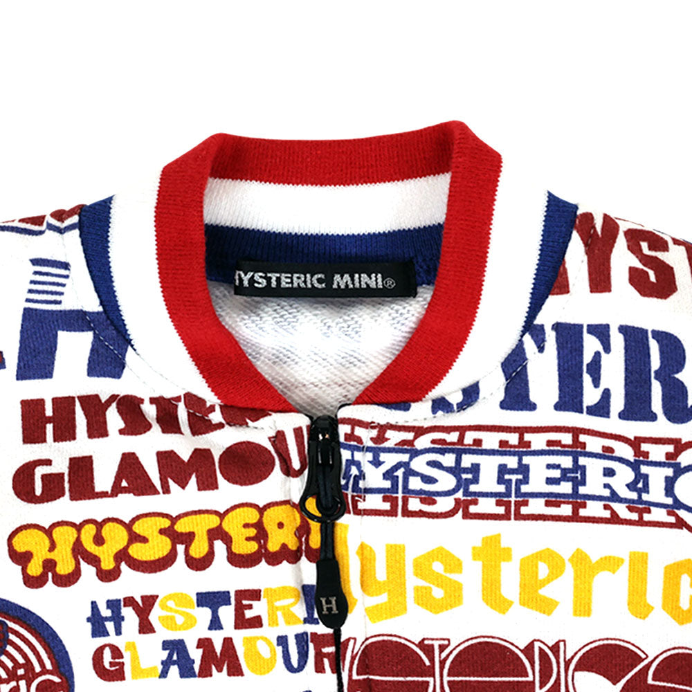 LOGO COLLAGE総柄 裏毛ブルゾン