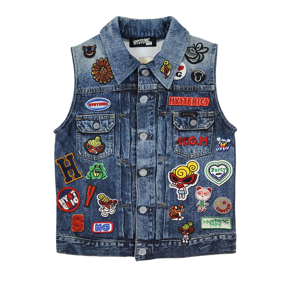 SELFISH BABY マルチPATCH Like a denim Viscotex 裏毛ベスト