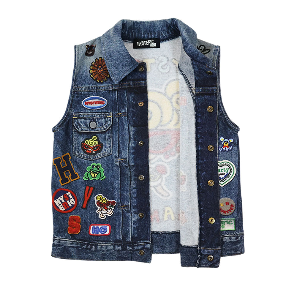 SELFISH BABY マルチPATCH Like a denim Viscotex 裏毛ベスト