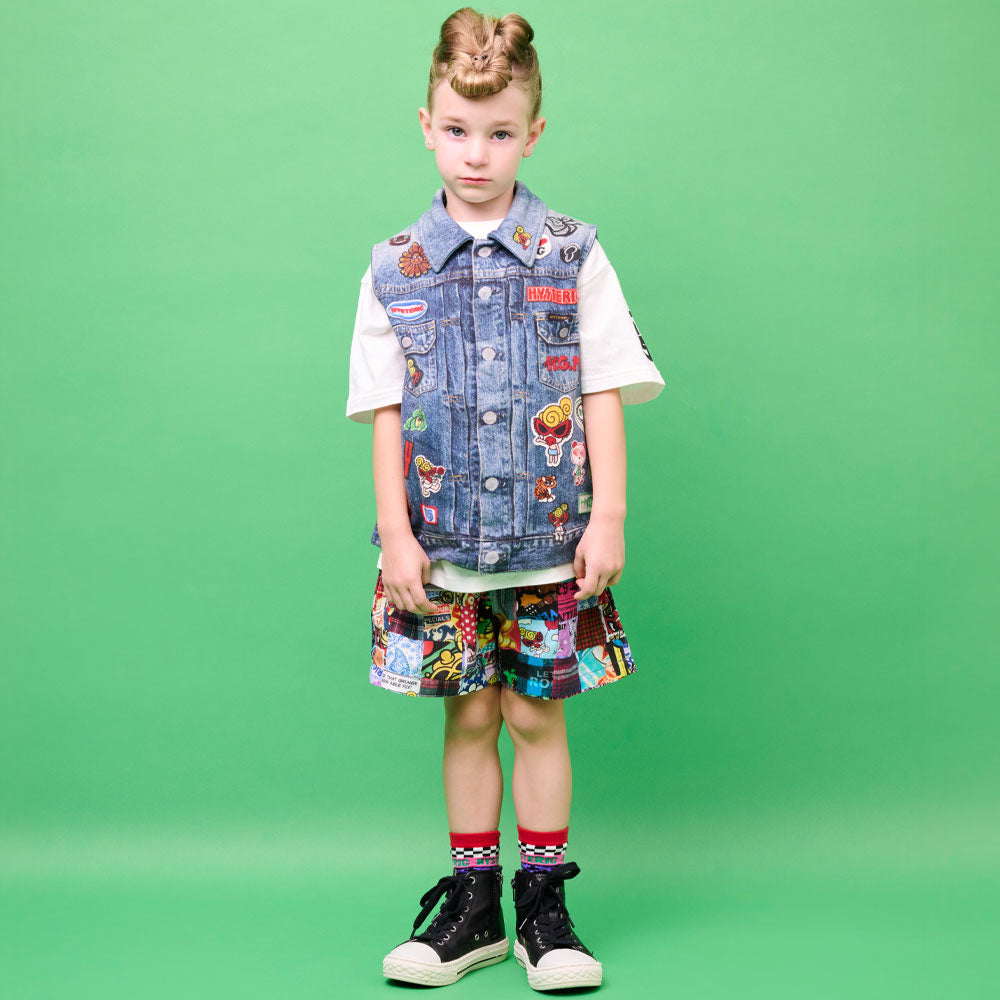 SELFISH BABY マルチPATCH Like a denim Viscotex 裏毛ベスト