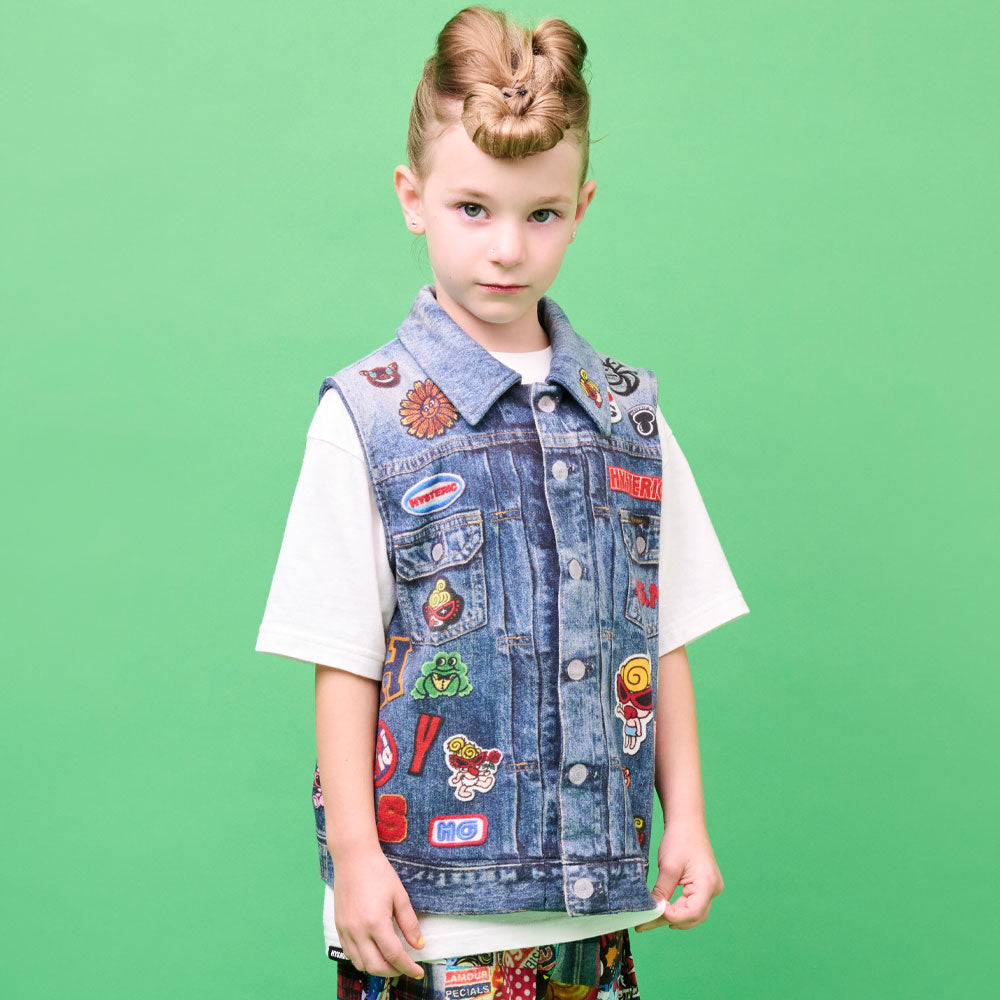 SELFISH BABY マルチPATCH Like a denim Viscotex 裏毛ベスト
