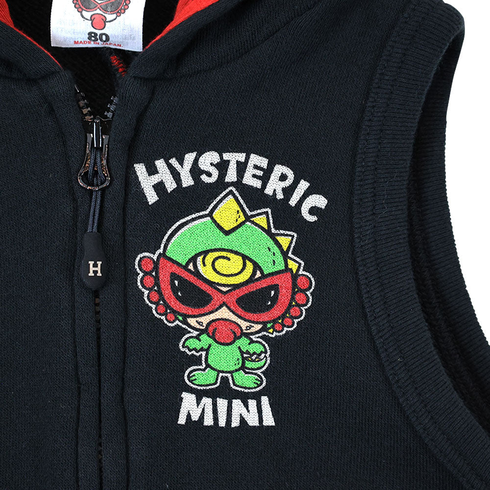 MINILA 背ビレ付き 裏毛ベスト