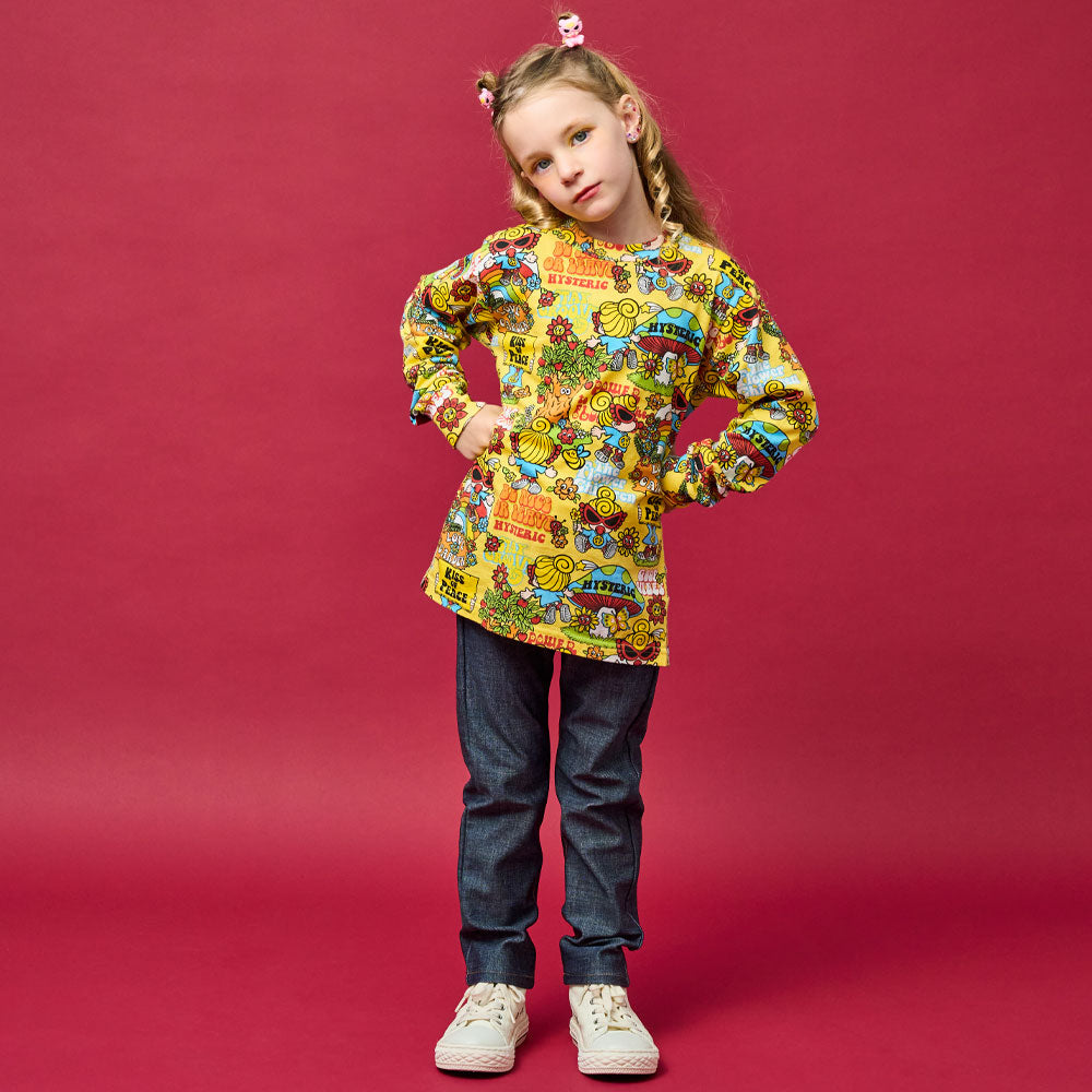 FLOWER CHILDREN総柄 長袖Tシャツ – Hystericmini OnlineStore