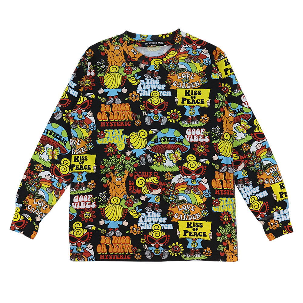 FLOWER CHILDREN総柄 長袖Tシャツ – Hystericmini OnlineStore