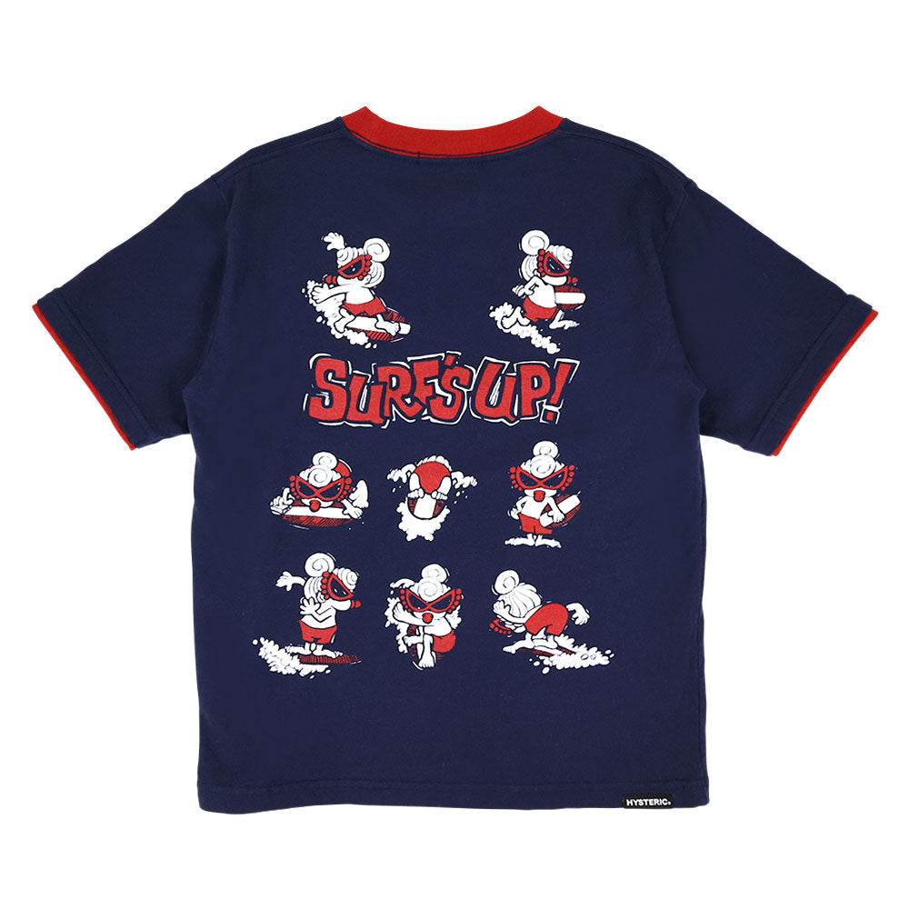 SURF'S UP HYSTERIC! 重ね着風 半袖Tシャツ