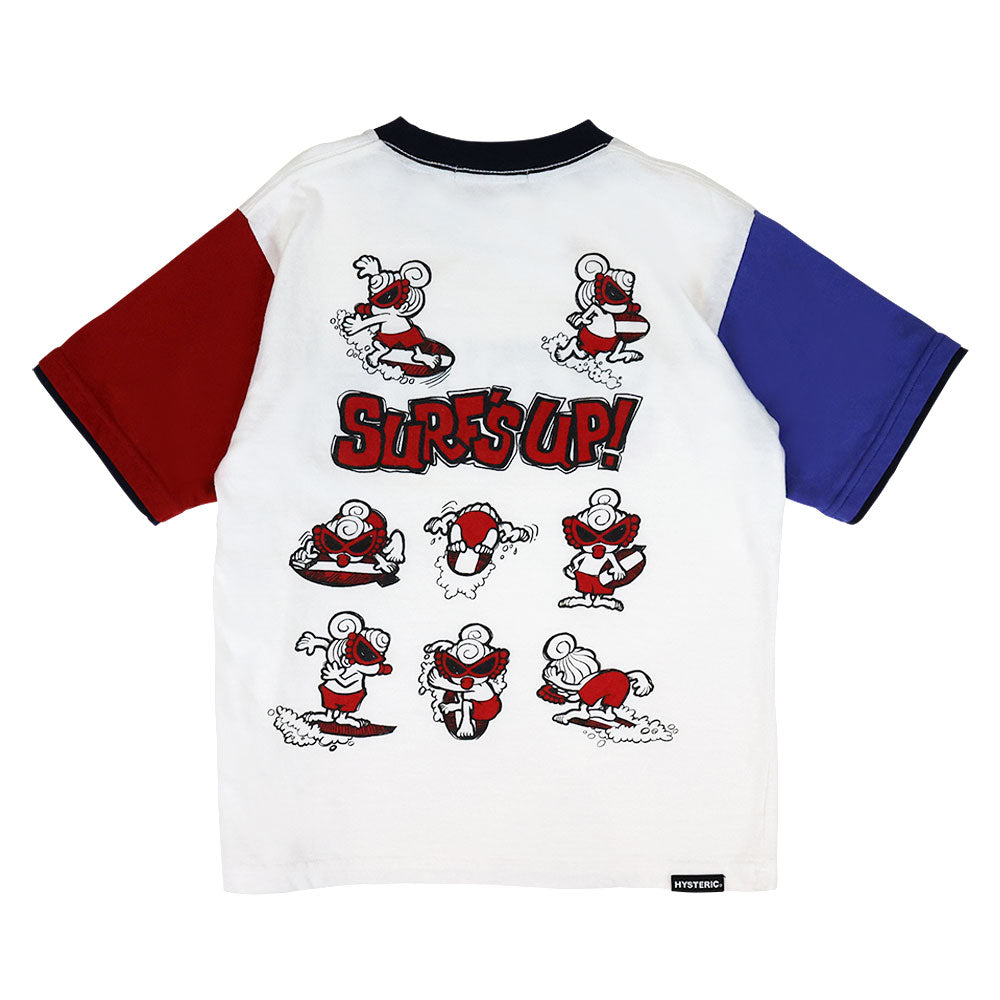 SURF'S UP HYSTERIC! 重ね着風 半袖Tシャツ