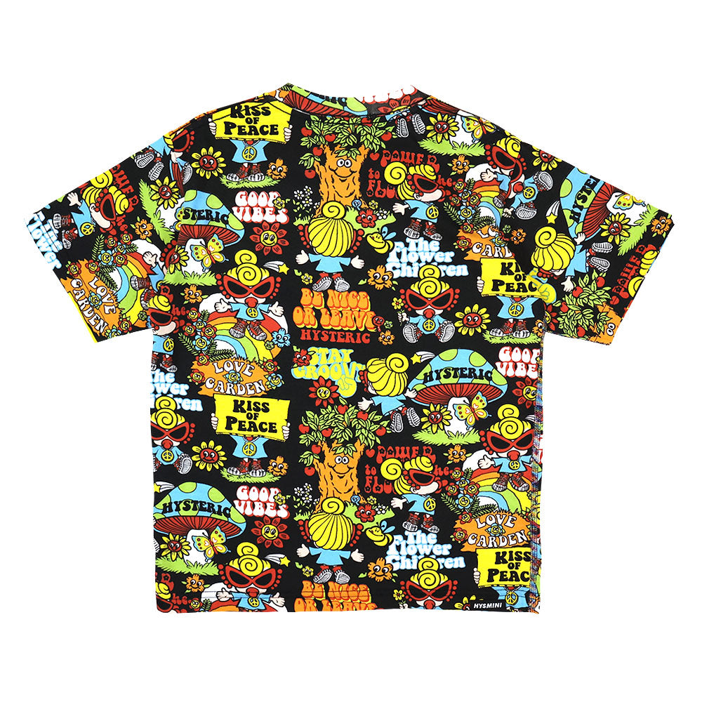 FLOWER CHILDREN総柄 半袖Tシャツ