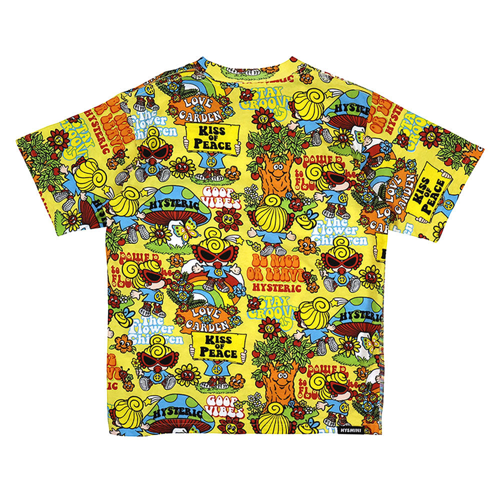 FLOWER CHILDREN総柄 半袖Tシャツ