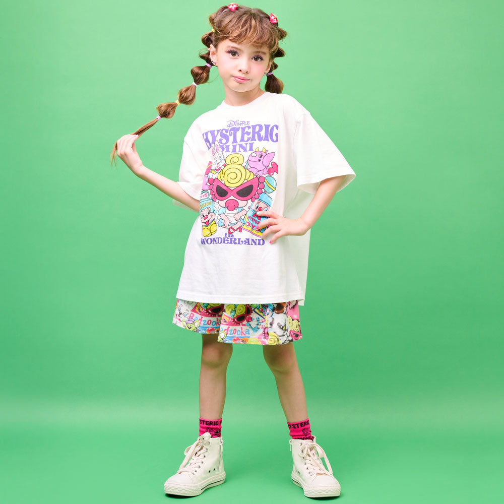 HYSTERIC MINI IN WONDERLAND WITH GLITTER LOGO BIG Tシャツ