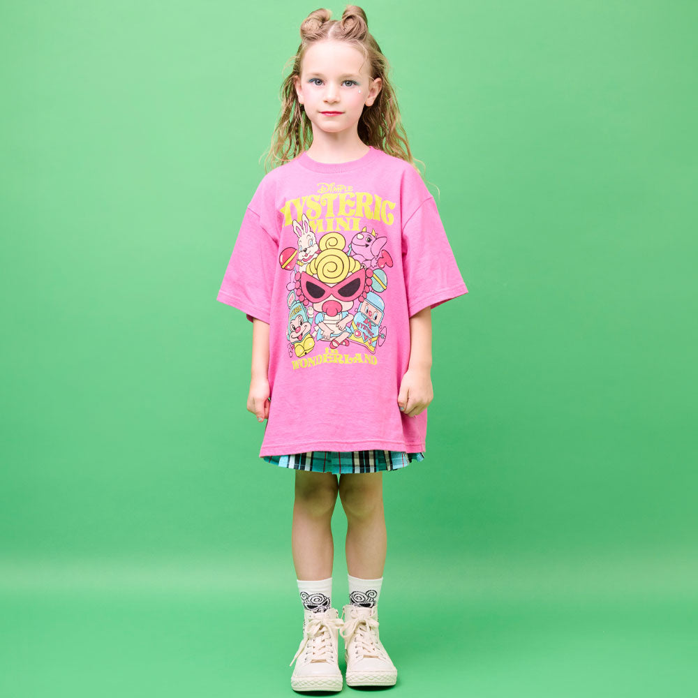 HYSTERIC MINI IN WONDERLAND WITH GLITTER LOGO BIG Tシャツ