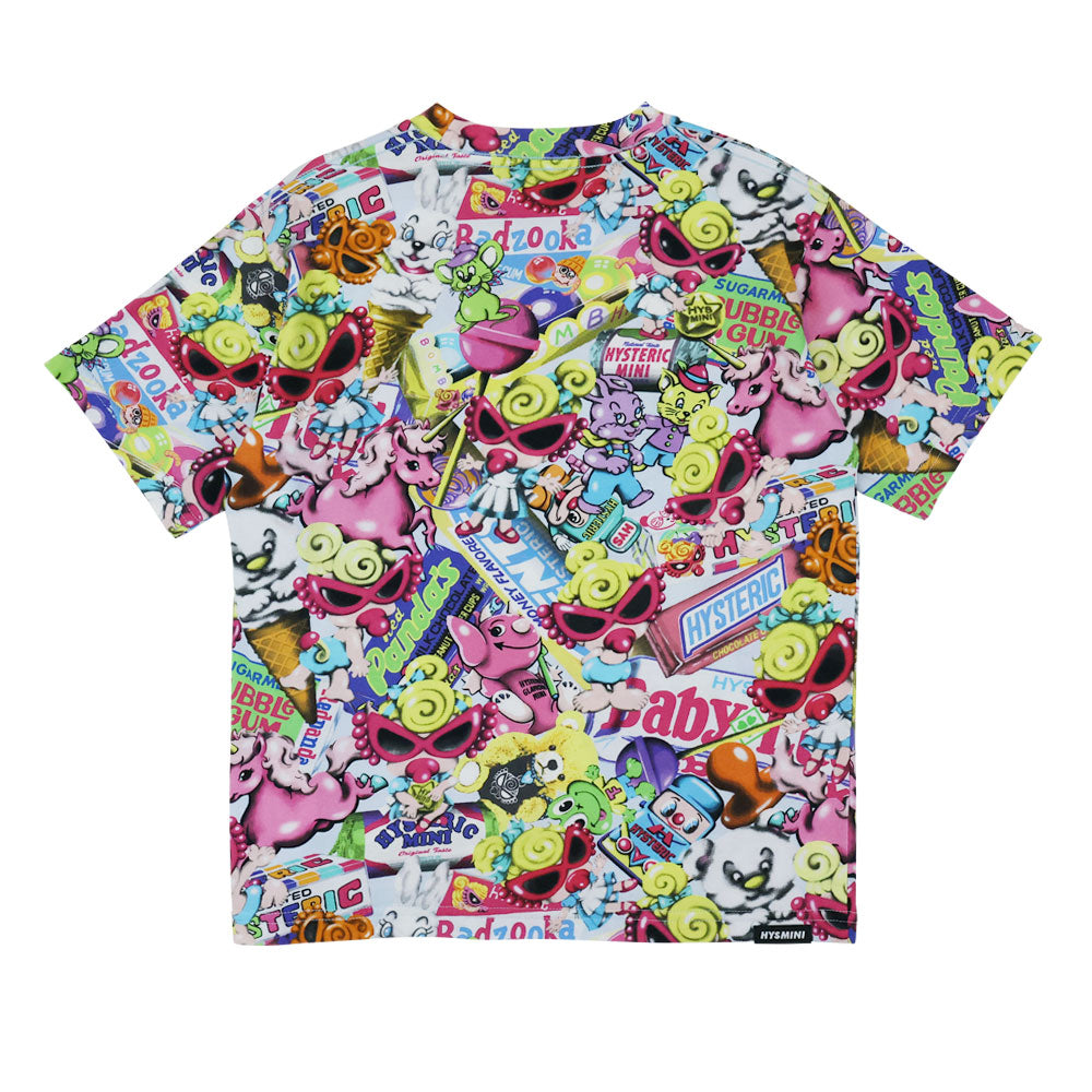 HYSTERIC MINI IN WONDERLAND総柄 Viscotex 半袖Tシャツ