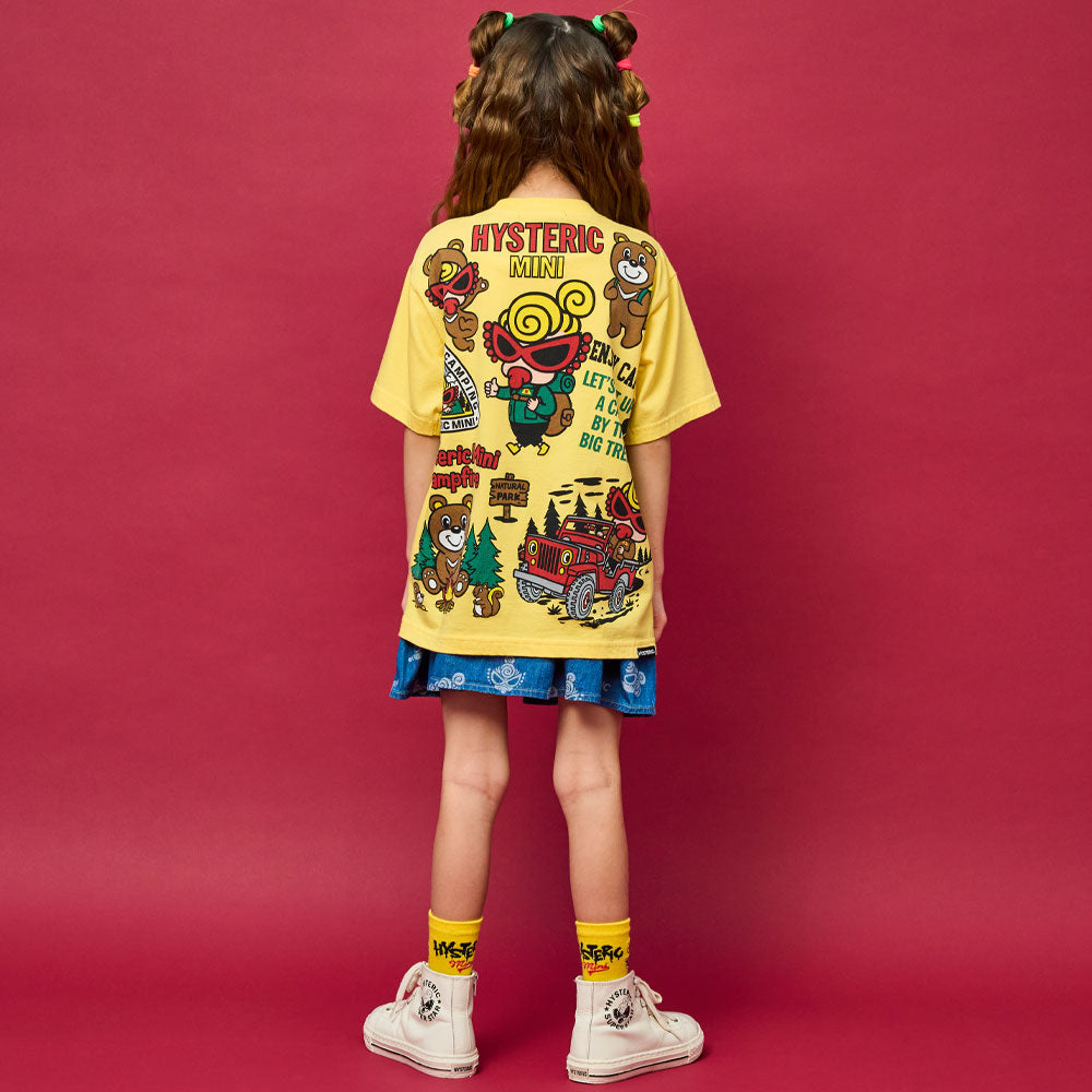 CAMP MINI刺繍 ポケット付き 半袖Tシャツ