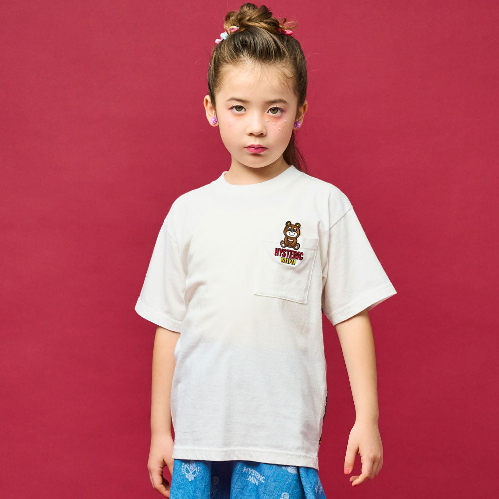 CAMP MINI刺繍 ポケット付き 半袖Tシャツ