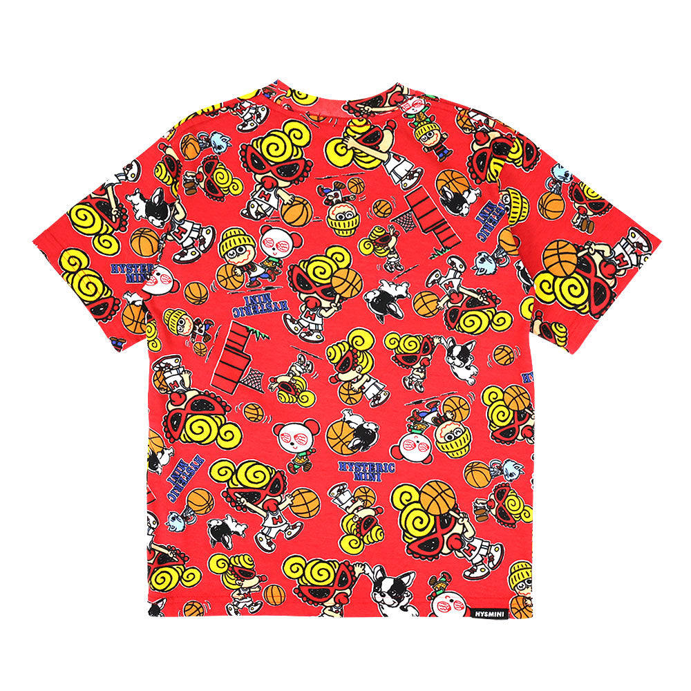 HYSTERIC MINI HOOPS総柄 半袖Tシャツ