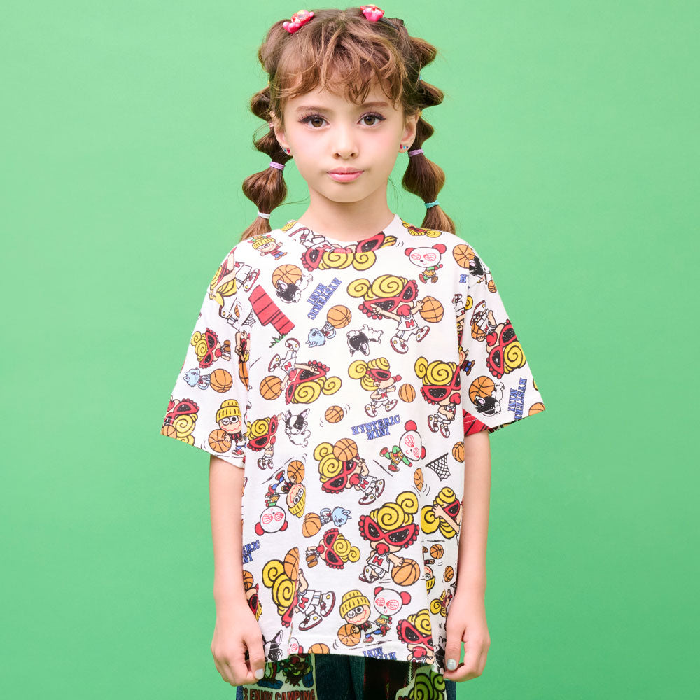 HYSTERIC MINI HOOPS総柄 半袖Tシャツ
