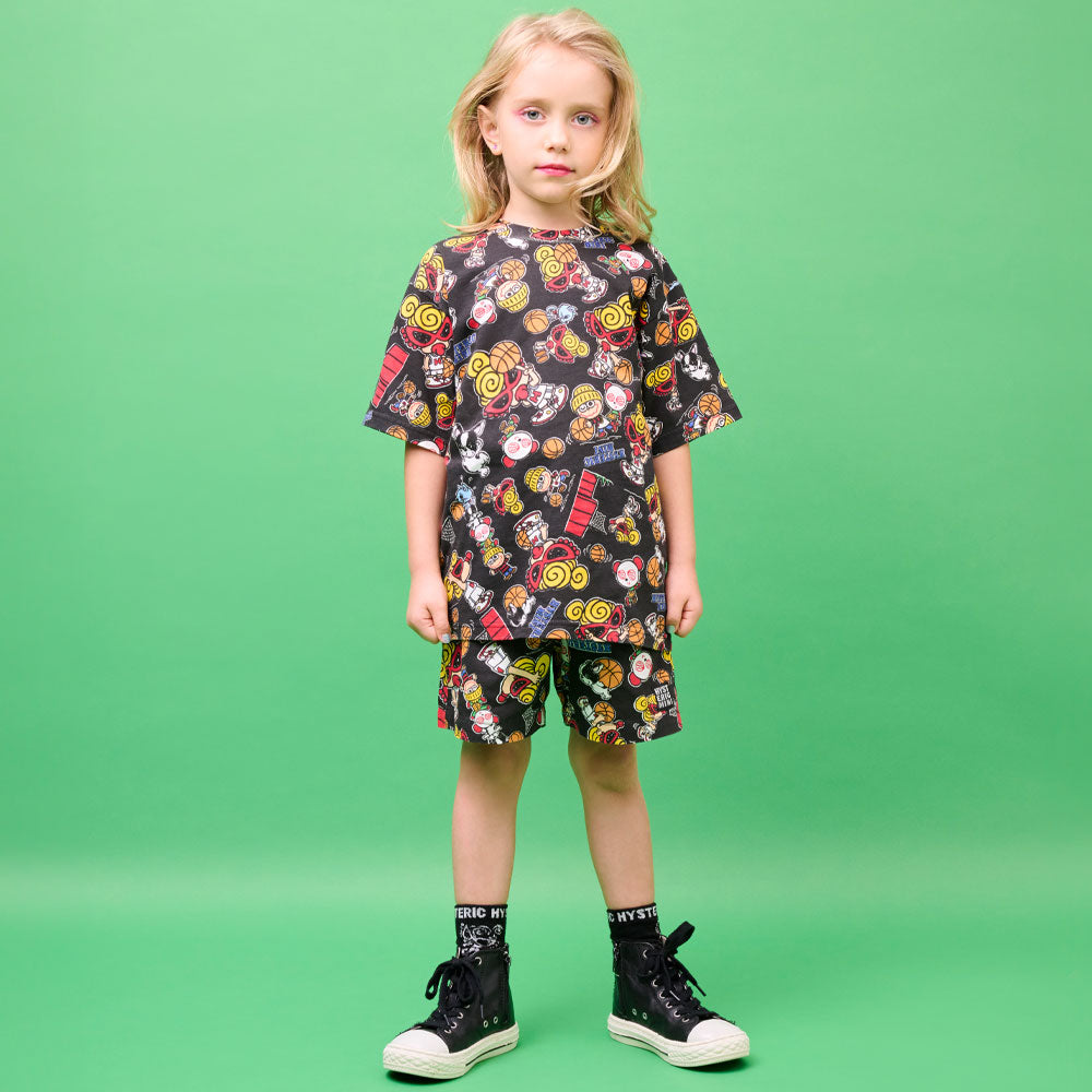 HYSTERIC MINI HOOPS総柄 半袖Tシャツ