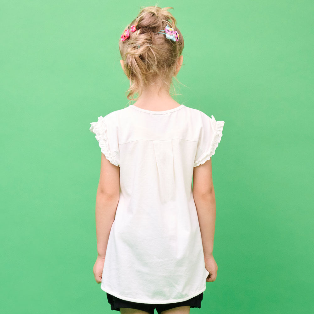 振り向き ANGEL MINI フリルスリーブ Tシャツ