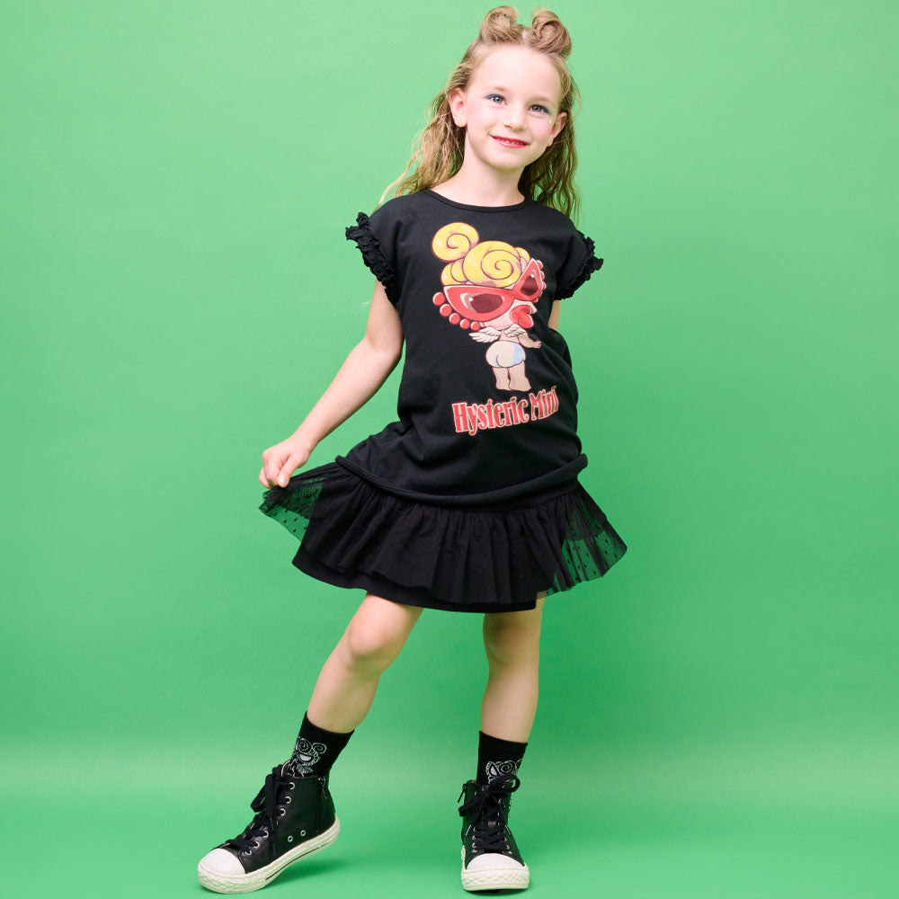 振り向き ANGEL MINI フリルスリーブ Tシャツ