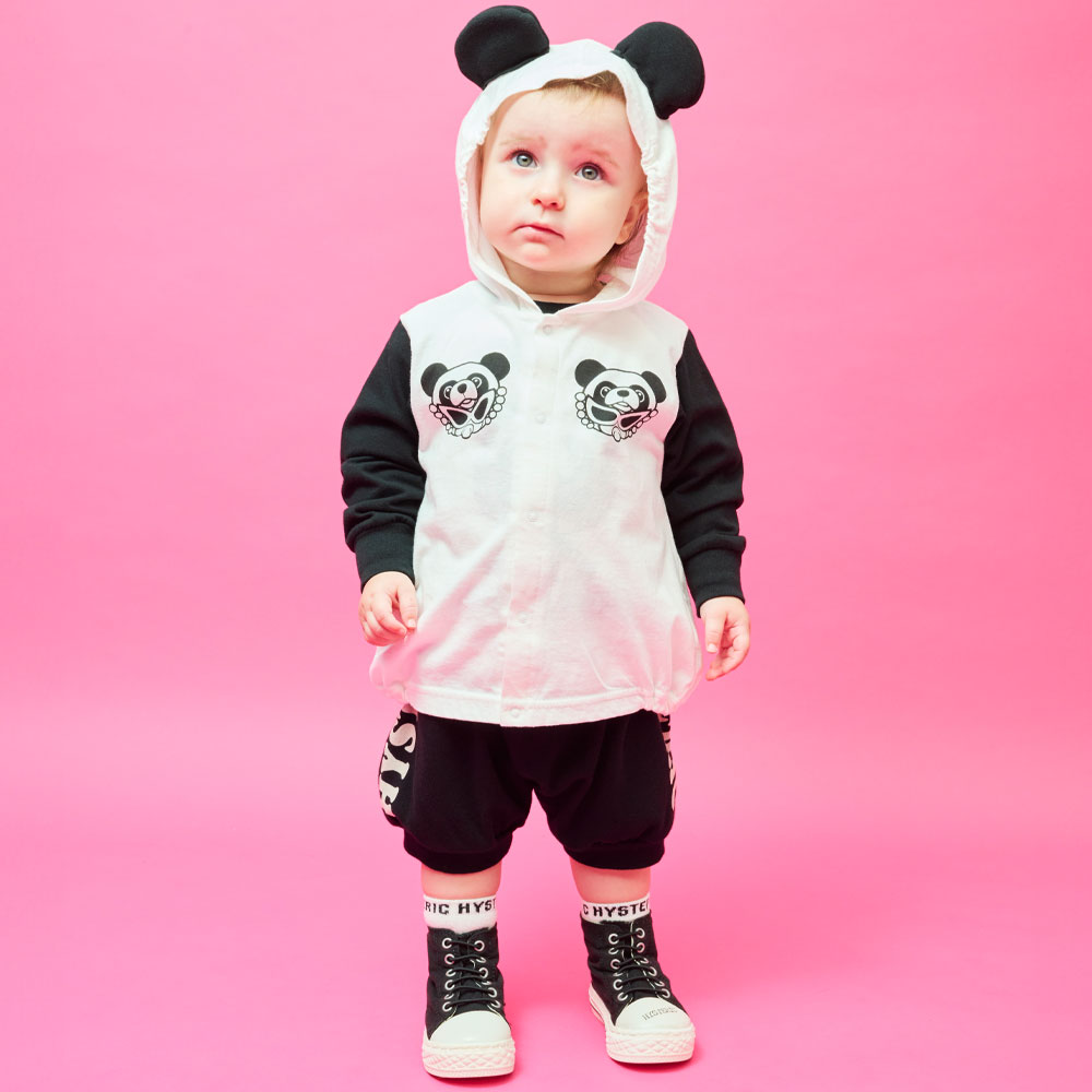 PANDA MINI 耳付きフード カーディガン