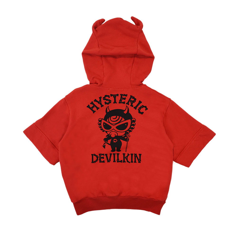 DEVILKIN つの付き 半袖裏毛 パーカー