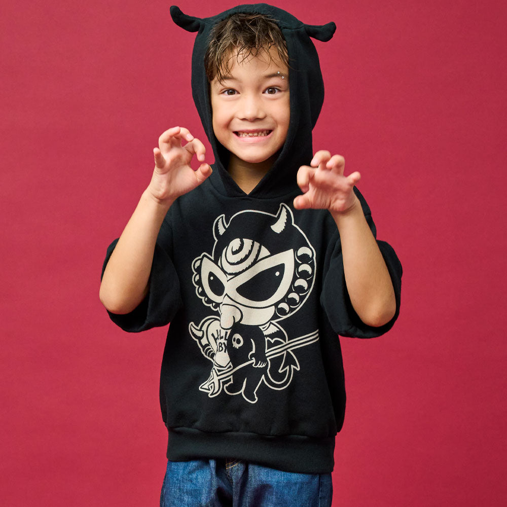 DEVILKIN つの付き 半袖裏毛 パーカー